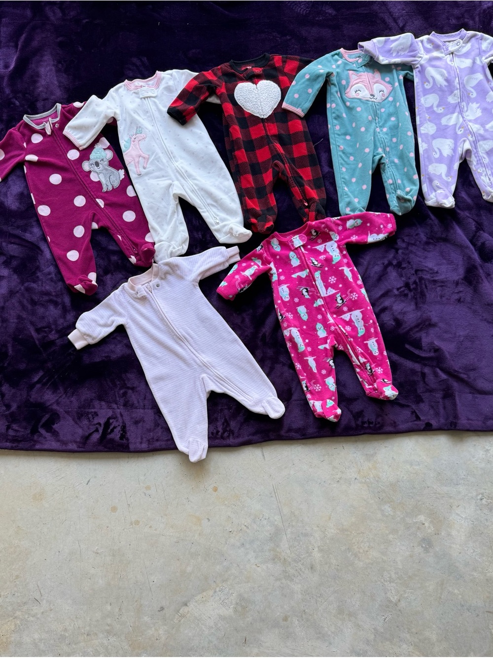 Girls Fleece Sleeper Bundle-Carters 3M